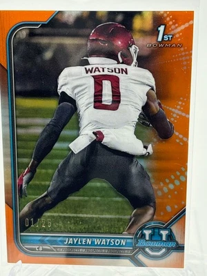 Jaylen Watson 2021-22 Bowman U Chrome Prospects Orange Refractor /25 #76 - Image 1 of 3