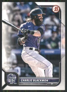 2022 Bowman #75 Charlie Blackmon Colorado Rockies 3675 - Picture 1 of 2