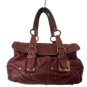 Rara borsa Soho vintage edizione limitata Coach bordeaux borchie espandibile 9642 - Foto 1 di 14