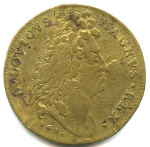 Louis XIV Brass Token, FERT VNVS ONVS No.2734 - Picture 1 of 2