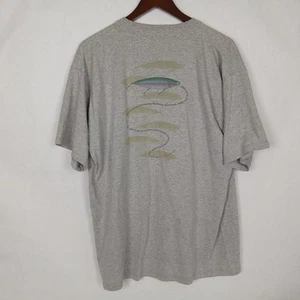 Woolrich Fish Nature Graphic Front And Back VTG T-Shirt Sz L  - Picture 1 of 7