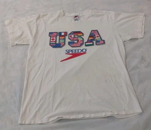 Vintage 1996 Olympic USA Speedo T Shirt Size Large - Picture 1 of 15