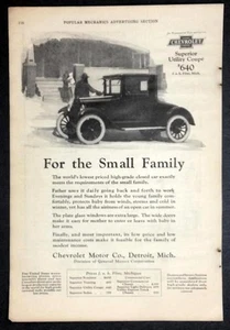 1924 Chevrolet Superior Utility Coupe AD "For the Small Family" Chevy - Bild 1 von 1