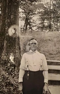 1910s Ghosts Spirits Spiritualism in Tree Creepy RPPC Photo Postcard COPY - Picture 1 of 2