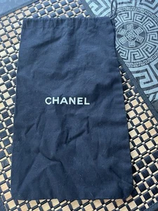 Chanel Schwarz String Staubbeutel 7,5 X 12" - Bild 1 von 2