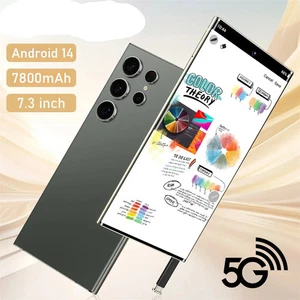 New Android Smartphone 7.3HD 5G Snapdragon 8 Gen 3 Cell phones 7800mAh Mobile - Picture 1 of 45