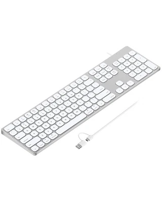 Aluminum USB Wired Keyboard with Numeric Keypad for Apple Mac Pro, Mini Mac, ... - Image 1 of 4