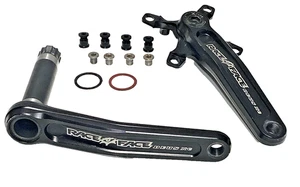 Braccetti pedivella Race Face Deus XC 175mm X-Type neri e distanziali e bulloni corona - usati - Foto 1 di 10