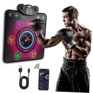 Music Boxing Machine, Wall Mounted Smart Boxing Game and Boxing Training Black - Picture 1 of 8