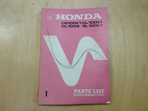 Honda CB, CL, Sl 100 (K1) Catalogo Ricambi / Parti List (Circa 1971) - Bild 1 von 1