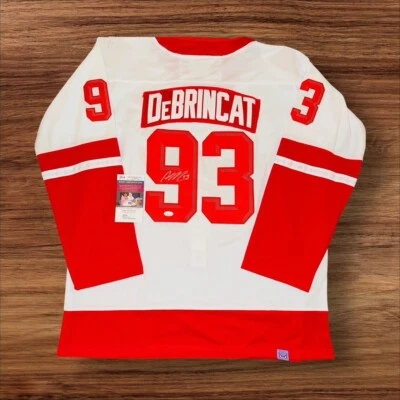 ALEX DEBRINCAT DETROIT RED WINGS SIGNED / AUTOGRAPHED CUSTOM JERSEY JSA COA - Image 1 of 2