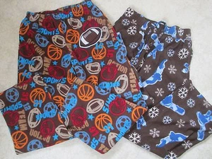 Pajama Sleep Pants Fleece Boys Sports and Sledding 2 pair size M - Picture 1 of 1