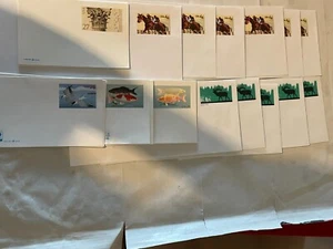 LOT OF 27 ENGRAVED PRINTS OF REAL USPS STAMPS ENVELOPS, 16 2008,2009,2011 CARDS - Picture 1 of 1
