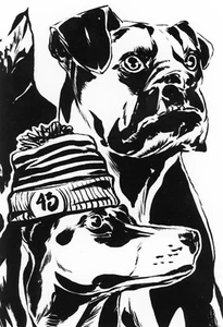 Dave & Fred, 2020, por Dennis Brown -- POSTAL - Imagen 1 de 2