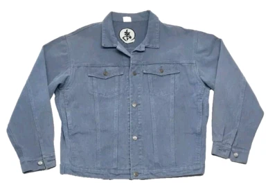 Vintage Santa Cruz Denim Skateboard Jacket Men's Size Large Chi Clothing USA - Image 1 of 4