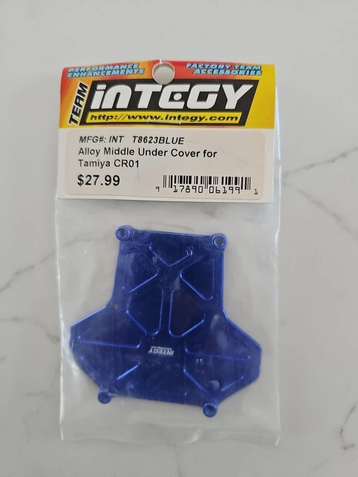 Integy T8623  Blue CNC Machined Alloy Middle Under Cover  for Tamiya CR01 - Image 1 of 1