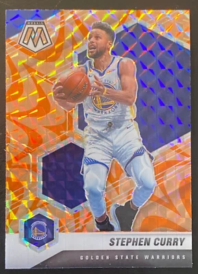 Stephen Curry 2020-21 Panini-Mosaic REACTIVE ORANGE PRIZM #175 Golden State - Image 1 of 2