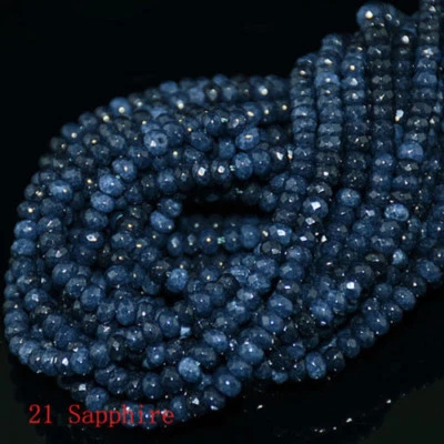 Cuentas sueltas facetadas de 2x4 mm naturales multicolores rondelle hilo de 15"" Foto 1 de 4