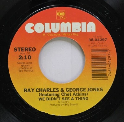 Soul 45 Ray Charles & George Jones (Featuring Chet Atkins) - We Didn'T See A Thi - Imagem 1 de 2