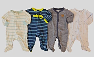 Carters Baby Boy 3 Months Footed Sleepers Pajamas Outfits Clothes Lot Bear Croc - Picture 1 of 11