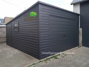 4x7 Blechgarage Doppeltgarage Moderngarage Fertiggarage Metallgarage Lagerraum - Bild 1 von 4
