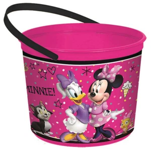 Minnie Mouse Party Supplies Happy Helpers Empty Favour Container/ Bucket x1 Pink - Picture 1 of 1