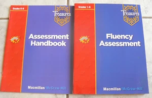 2 NEW Macmillan TREASURES Assessment books K-1-2-3-4-5-6,Fluency,Handbook+reader - Picture 1 of 11