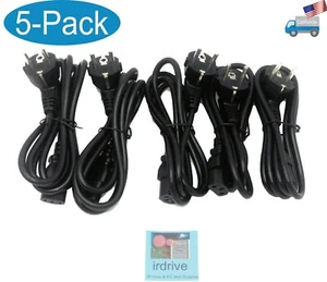 Lot 5: NEW Awin 5ft AC EU Type CEE to IEC C13 Cable Wire PC European Power Cord - Picture 1 of 12