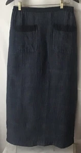 Falda larga de mezclilla negra Eskandar talla 2 o XL - Imagen 1 de 5