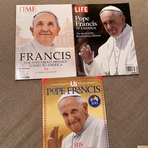 LIFE TIME MAGAZINE POPE FRANCIS In AMERICA Lot Of 3 Special Issues - Picture 1 of 5