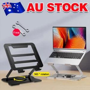 360 Rotating Adjustable Desk Laptop Stand Ergonimic Foldable Laptop Riser Stand - Picture 1 of 14