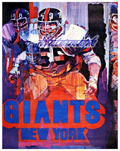 NFL 1970's Vintage New York Giants Poster Print Color REPRINT 8 X 10 Photo Pic Cover