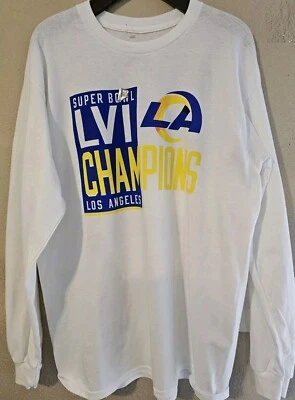 Rare 2021 Los Angeles Rams Super Bowl 56 Champions Team Roster Shirt Sz Large - Image 1 of 3