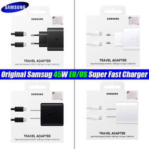 Original Samsung 45W Cargador Super Rápido USB-C PD Cable Galaxy S20 S21 S22+ 5G