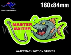 MASTER BAITER STICKER FOR TINNIE BOAT TACKLE BOX TOOLBOX 4X4 UTE ETC - Picture 1 of 1