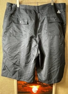 adidas Climate men’s black flat solid shorts 40 pockets loose lightweight - Picture 1 of 5