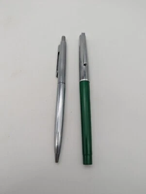 Parure Stylo Reynolds, plume et bille, vert - Photo 1/4