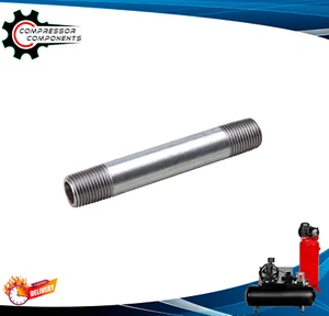 1/4" MNPT X 2" Long Threaded Galvanized Pipe Nipple - Picture 1 of 4
