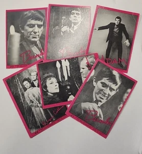 Lote de 6 tarjetas coleccionables Dark Shadow Pink Border 1968 Barnabus Collins - Imagen 1 de 5