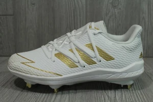 NEW Adidas Afterburner 7 Metal Baseball Cleats White/Gold Men’s G57916 8 10.5 - Picture 1 of 6