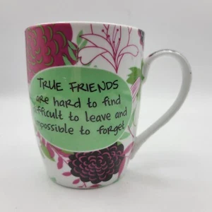 Pier 1 tazza da caffè tazza da tè I veri amici sono difficili da trovare porcellana floreale 14 oz - Foto 1 di 8