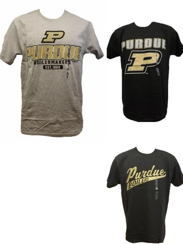 New Purdue Boilermakers Adult Mens sizes S-M-L-XL Black or Gray Shirt $20 Cover