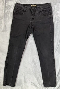 Democracy Jeggings Womens 14 Black Skinny Justice Stretch Dark Denim - Picture 1 of 20
