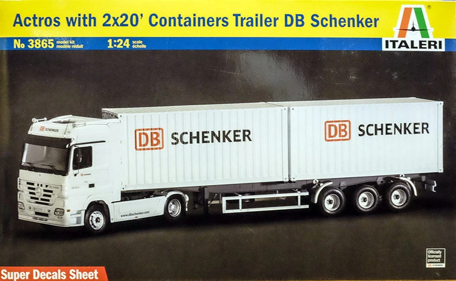ITALERI 1:24 KIT TRUCK CAMION MERCEDES ACTROS  DB Schenker  3865 - Immagine 1 di 1