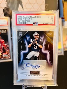 ⭐️ Danny Etling 2018 Panini Playbook #183 PSA 7 casi nuevo novato automático tarjeta graduada a control remoto 🙂 - Imagen 1 de 2