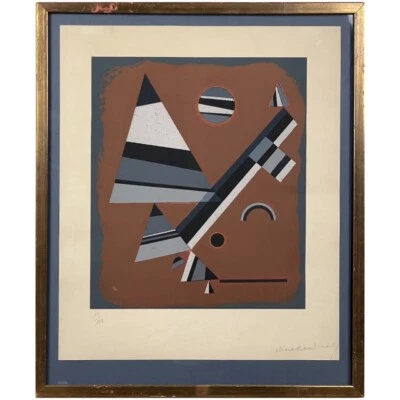 Василий Кандинский (после) - 'Gris' трафарет на шерстяной бумаге, подписанный (1953) - Изображение 1 из 4