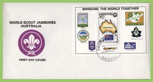 Lesotho 1987 World Scout Jamboree mini sheet First Day Cover - Picture 1 of 1