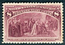 1893 United States Stamps 8 Cents Columbian NG Scott #236 USA 3