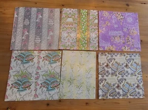 Vintage Geschenkpapier Hochzeit Posten 5 gefaltete Blätter Geschenkpapier Hochzeit Glocken Retro - Bild 1 von 1