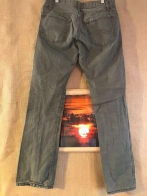 VANS men’s green jeans size 30 x 29.5 zip fly cotton mid-rise straight - Image 1 of 4